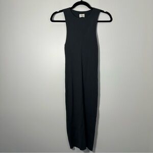 Aritzia Wilfred Ribbed Dark Gray Tank Maxi Dress Size S